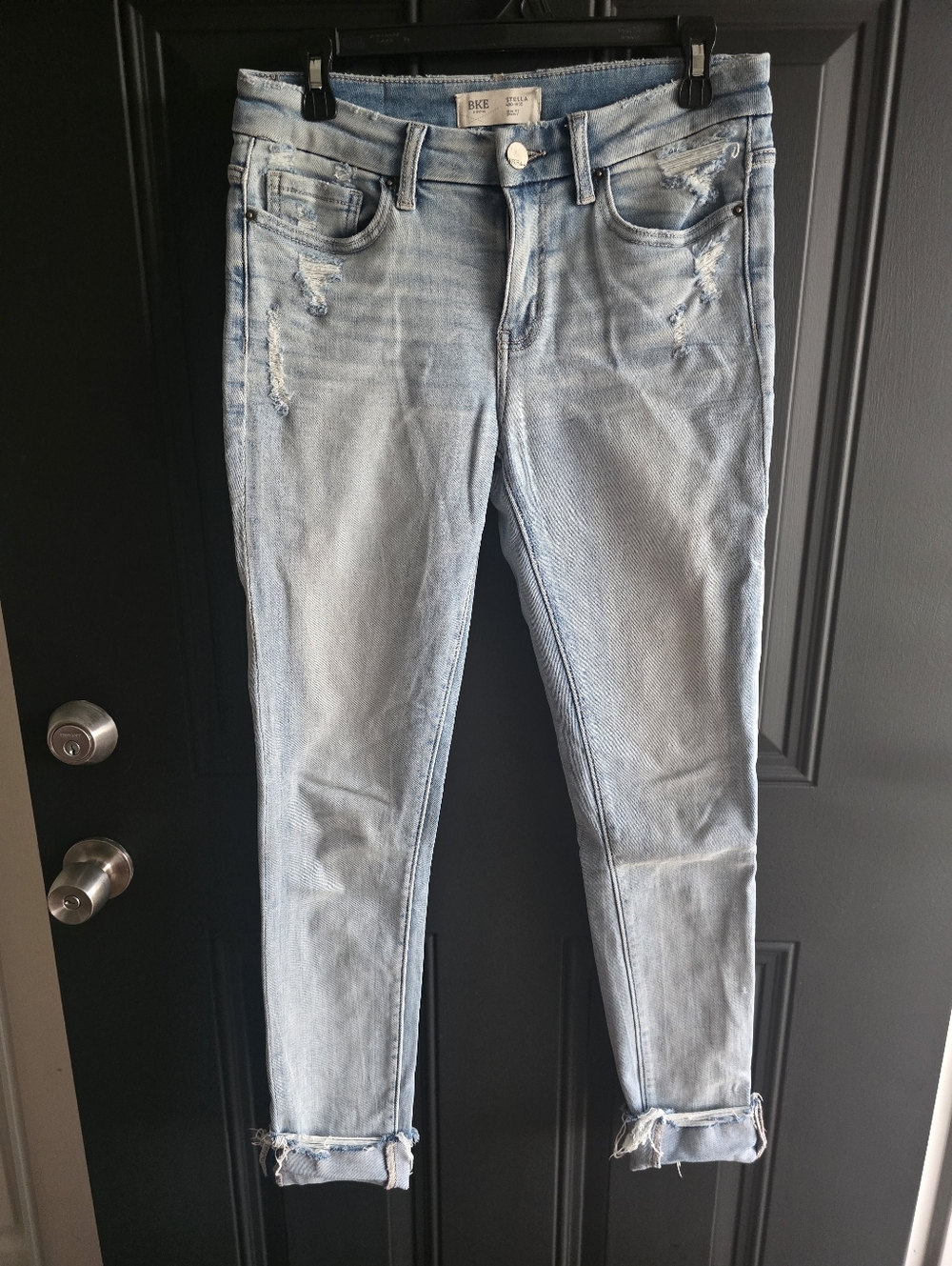 BKE Light Blue Stella Distressed Jeans